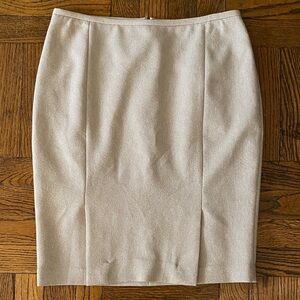 Cream Pencil Skirt by Calvin Klein